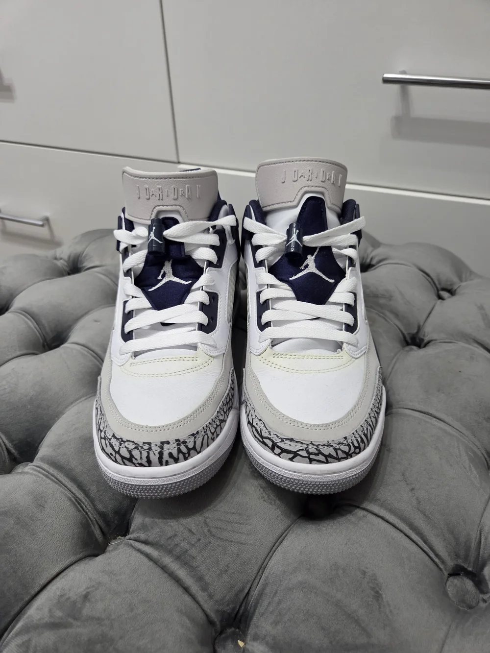 Air Jordan Spizike Low 'White Midnight Navy' Like NEW